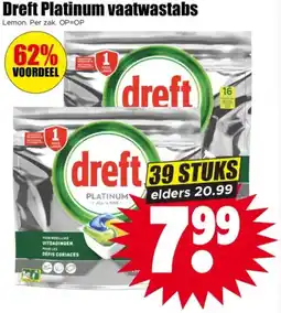 Dirk Dreft Platinum vaatwastabs aanbieding