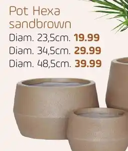 Coppelmans Pot Hexa sandbrown aanbieding