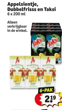 Kruidvat Appelsientje Dubbelfrisss en Taksi aanbieding
