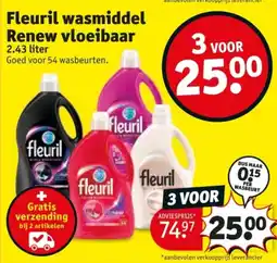 Kruidvat Fleuril wasmiddel renew vloeibaar aanbieding