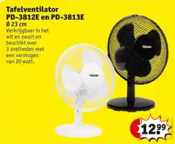 Kruidvat Tafelventilator PD-3812E en PD-3813E aanbieding