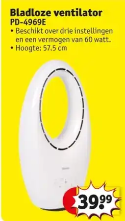 Kruidvat Bladloze ventilator PD-4969E aanbieding