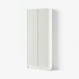 IKEA Witte billy boekenkast met matglazen deuren, strak modern design aanbieding