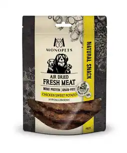 Pets Place Monopets Air Dried Fresh Meat - Verwensnacks - Kip Zoete Aardappel 100 g aanbieding