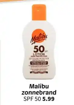 Wibra Malibu zonnebrand aanbieding