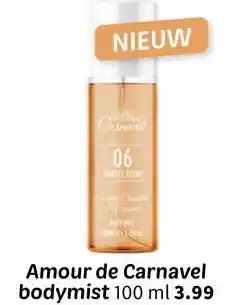 Wibra Amour de Carnavel bodymist aanbieding