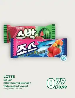 Amazing Oriëntal LOTTE Ice Bar (Strawberry & Orange / Watermelon Flavour) aanbieding