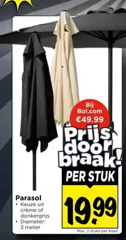 Vomar Voordeelmarkt Parasol aanbieding