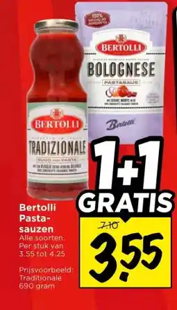 Vomar Voordeelmarkt Bertolli Pasta- sauzen aanbieding