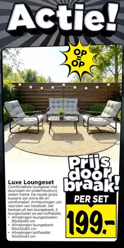 Vomar Voordeelmarkt Luxe Loungeset aanbieding
