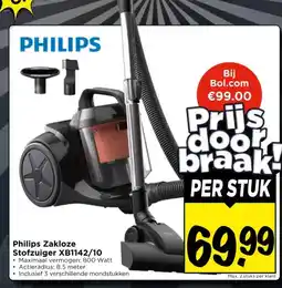 Vomar Voordeelmarkt Philips Zakloze Stofzuiger XB1142/10 aanbieding