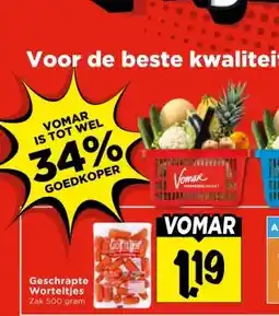 Vomar Voordeelmarkt Geschrapte Worteltjes aanbieding