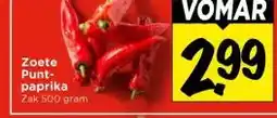 Vomar Voordeelmarkt Zoete Punt- paprika aanbieding