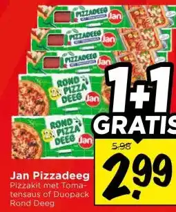 Vomar Voordeelmarkt Jan Pizzadeeg aanbieding