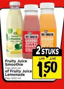 Vomar Voordeelmarkt Fruity Juice Smoothie , of Fruity Juice Lemonade aanbieding