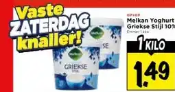 Vomar Voordeelmarkt Melkan Yoghurt Griekse Stijl 10% aanbieding