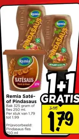 Vomar Voordeelmarkt Remia Saté- of Pindasaus aanbieding