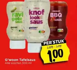 Vomar Voordeelmarkt G'woon Tafelsaus aanbieding