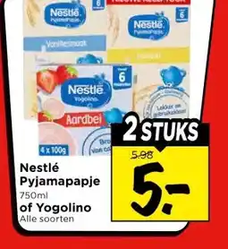 Vomar Voordeelmarkt Nestlé Pyjamapapje , of Yogolino aanbieding