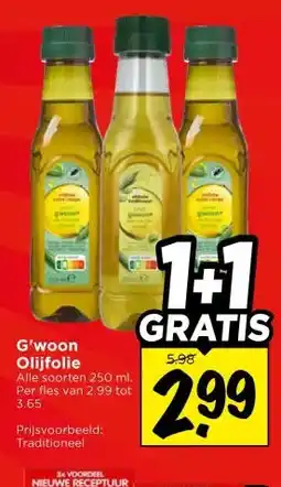 Vomar Voordeelmarkt G'woon Olijfolie aanbieding