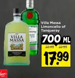 Vomar Voordeelmarkt Villa Massa Limoncello of Tanqueray aanbieding