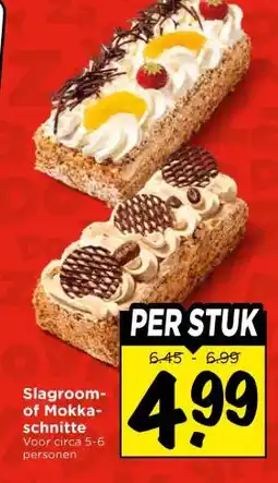 Vomar Voordeelmarkt Slagroom- of Mokka- schnitte aanbieding