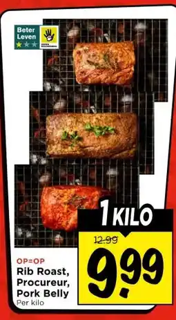 Vomar Voordeelmarkt Rib Roast, Procureur, Pork Belly aanbieding
