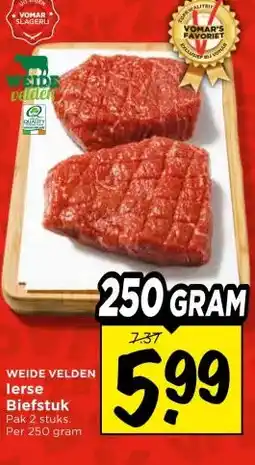 Vomar Voordeelmarkt WEIDE VELDEN lerse Biefstuk aanbieding