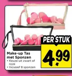 Vomar Voordeelmarkt Make-up Tas met Sponzen aanbieding
