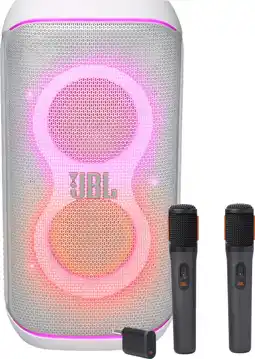 Coolblue JBL Partybox Club 120 Wit + Draadloze Microfoonset aanbieding