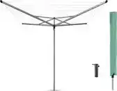 Bol.com Brabantia Essential Droogmolen - met Beschermhoes en Betonanker - 40 m - Metallic Grey aanbieding