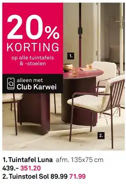 Karwei Tuintafel Luna aanbieding