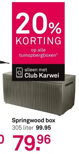 Karwei Springwood Box aanbieding