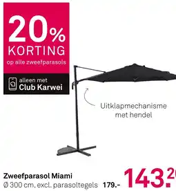 Karwei Zweefparasol Miami aanbieding