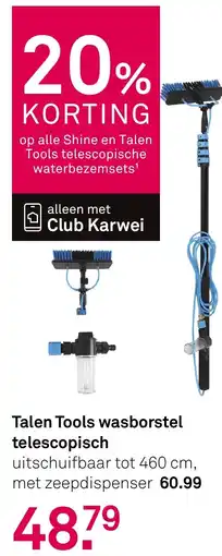 Karwei Talen Tools wasborstel telescopisch aanbieding