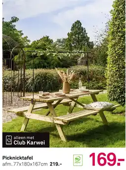 Karwei Picknicktafel aanbieding