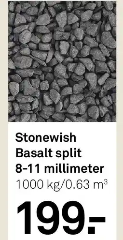 Karwei Stonewish Basalt split 8-11 millimeter aanbieding