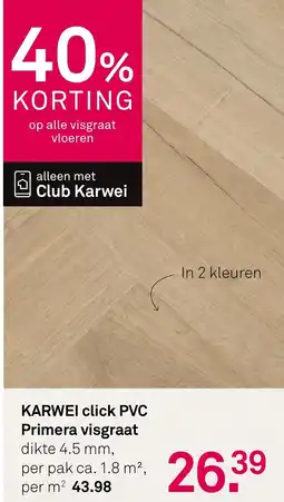 Karwei Karwei Click PVC Primera Visgraat aanbieding