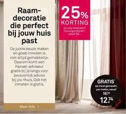 Karwei op alle maatwerk (vouw) gordijnen aanbieding