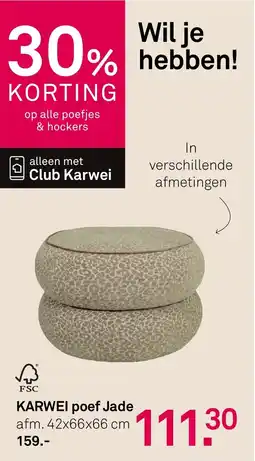 Karwei Karwei Poef Jade aanbieding