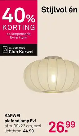 Karwei Karwei Plafondlamp Evi aanbieding
