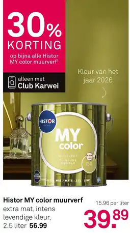 Karwei Histor MY Color Muurverf aanbieding