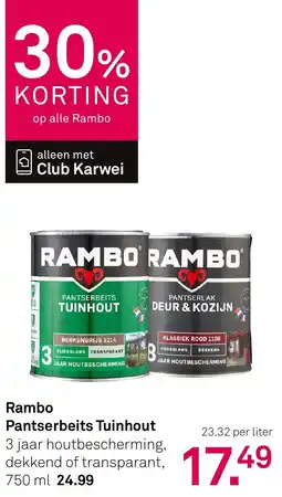 Karwei Rambo Pantserbeits Tuinhout aanbieding