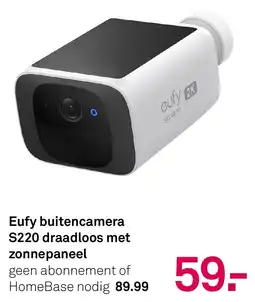 Karwei Eufy buitencamera S220 draadloos met zonnepaneel aanbieding