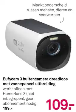 Karwei Eufycam 3 buitencamera draadloos met zonnepaneel uitbreiding aanbieding