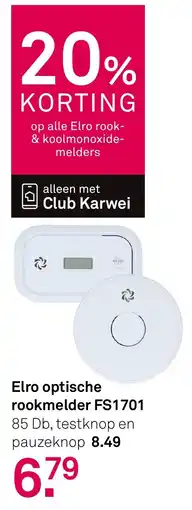 Karwei Elro Optische Rookmelder FS1701 aanbieding