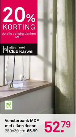 Karwei Vensterbank MDF met eiken decor aanbieding