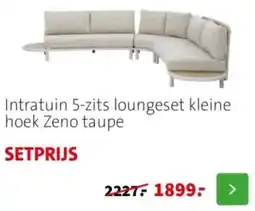 Intratuin Intratuin 5-zits loungeset kleine hoek Zeno taupe aanbieding
