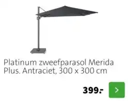 Intratuin Platinum zweefparasol Merida Plus. Antraciet aanbieding