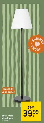 Xenos Solar USB vloerlamp aanbieding